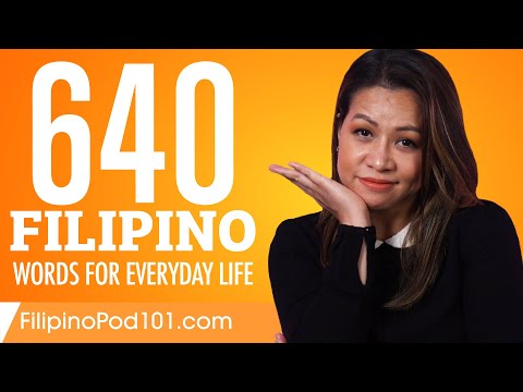 640 Filipino Words for Everyday Life - Basic Vocabulary #32
