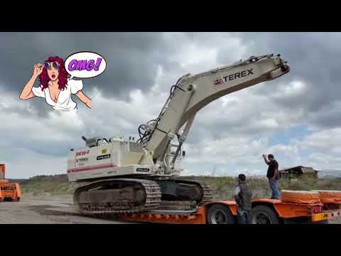 Terex RH30-F Loading on Wide Wheel Trailer #terex #trailer #construction #excavator #shorts