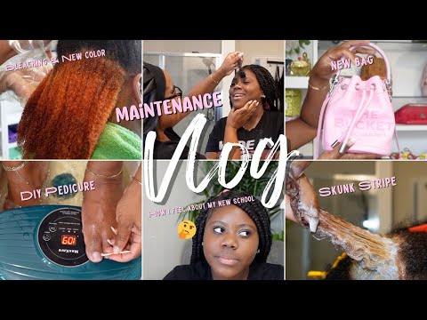 DIY Maintenance Before Vacation | How Was Niyah's First Week At Her New School? Bleaching Hair Again