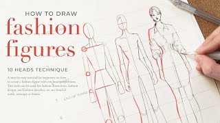 How To Draw Fashion Sketches | 10 Heads Fashion Figure Tutorial for Beginners