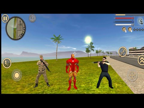 Iron Rope Hero Vice Town - Tank Driving In Army Base - Android Gameplay