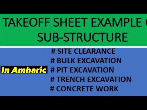 (Quantity Surveying) Takeoff Example of a typical building on Sub-Structure | trench excavation