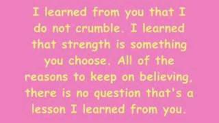 Miley Cyrus And Billy - I Learned From You - Lyrics.