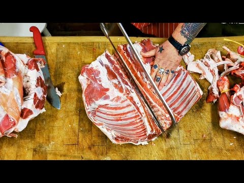 Lamb Butchery. One Lamb butchered in Real Time. How to butcher a lamb #lamb