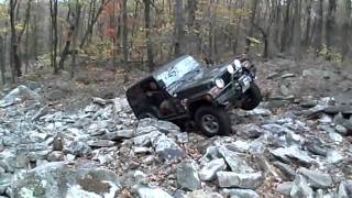 preview picture of video 'Jeff on the cemetery trail climbout. Rausch Creek'