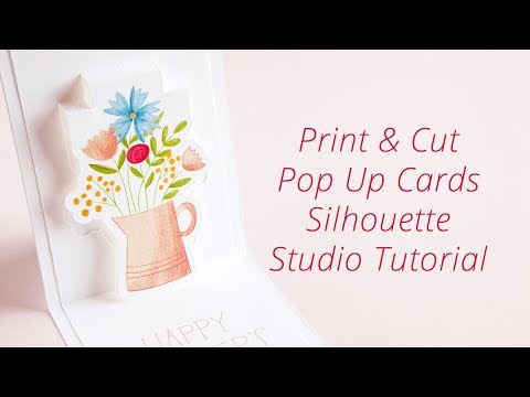 How to Make Print & Cut Pop Up Cards in Silhouette Studio 4.1