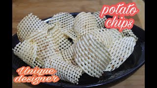 How to make DESIGNER POTATO CHIPS RECIPE in HINDI by KIRTI MUTKURE