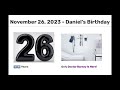 Daniel S Birthday 2️⃣6️⃣ Years For Doctor Barney Is Here