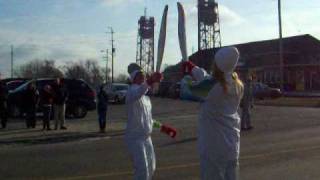 preview picture of video 'Olympic Torch Hand Off - Port Colborne, Ontario - Dec 21/09'