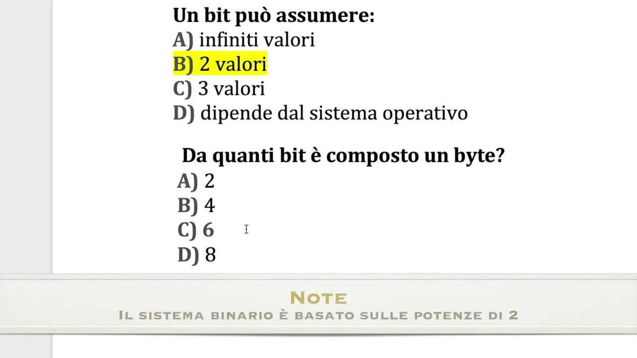 Concorsi Pubblici Informatica - cultura generale prima parte