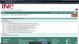 Demografía y Población: descarga de datos (Excel) del Padrón Municipal de Habitantes (INE, España)