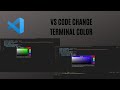 Customize The Colors Of The Terminal Window Visual Studio Code Vscode Video Coding
