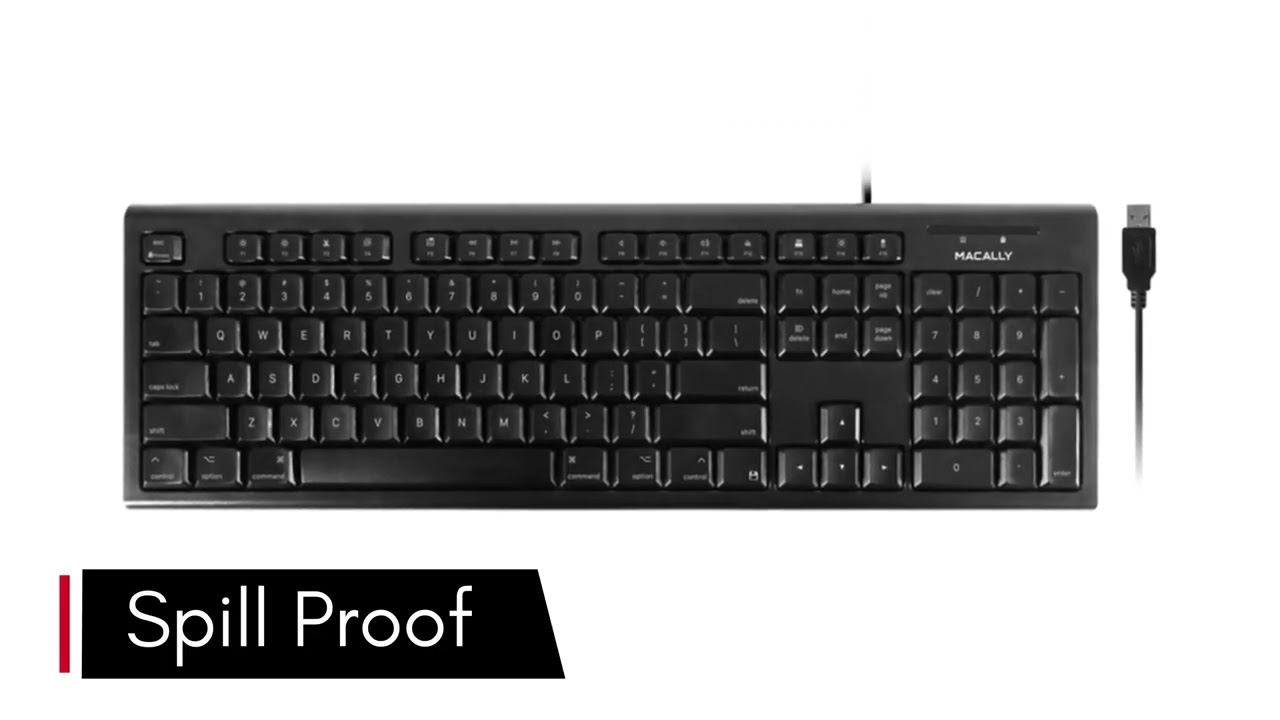 QKEYB - Full-Size USB Wired Keyboard for Mac
