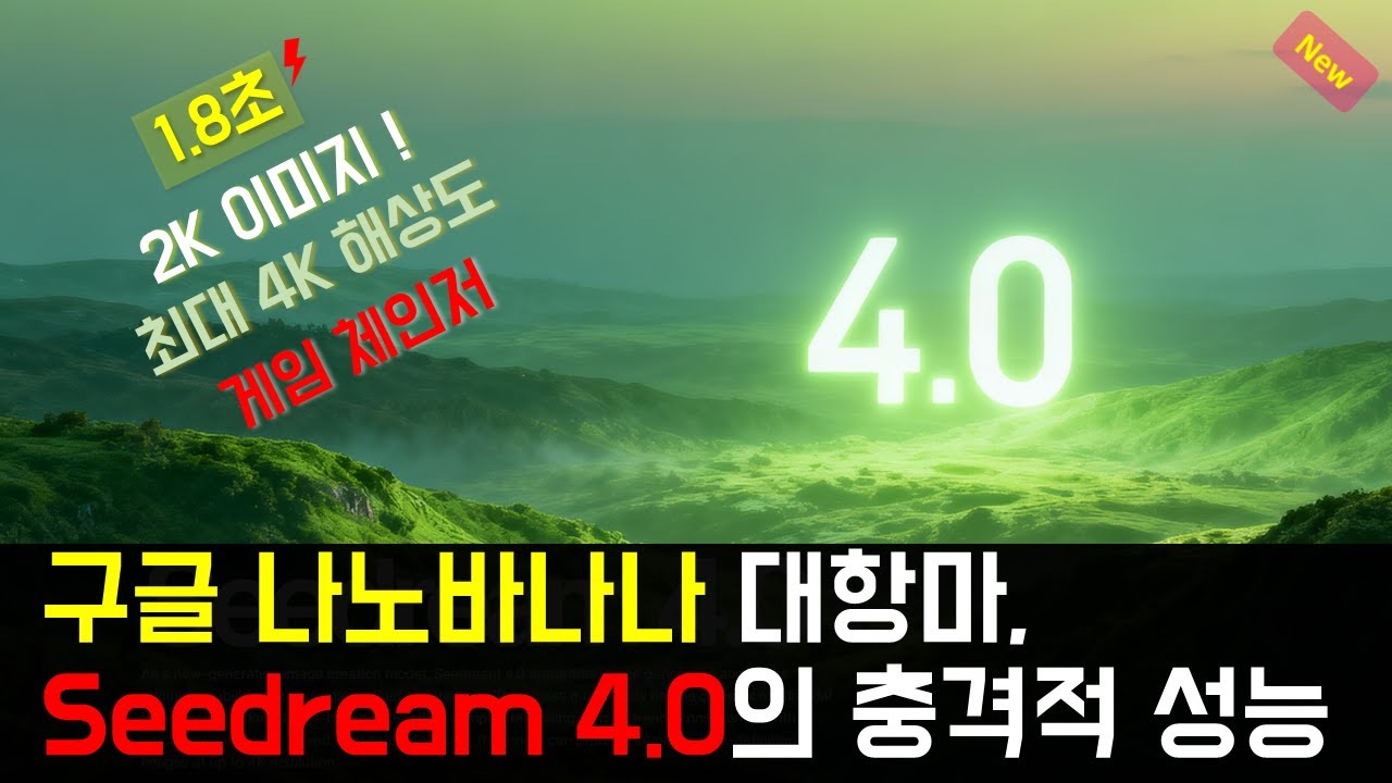 구글 나노바나나 대항마, Seedream 4.0의 충격적 성능