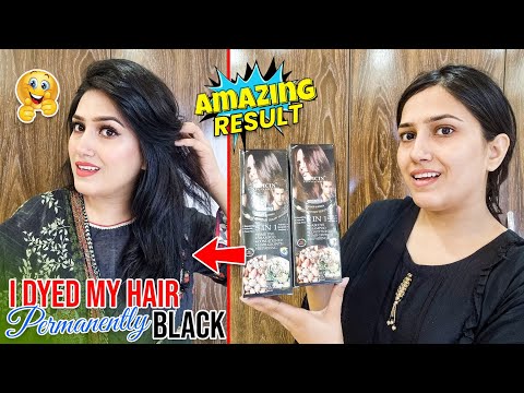 I dyed my hair permanently black | Hair colour shampoo...