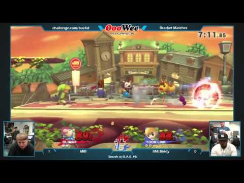 Smash w/ BAE 6 - 8M | Biddy (Toon Link) Vs. MiB (Olimar)