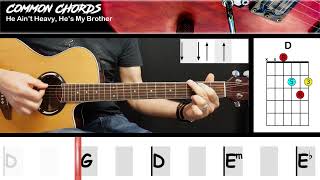 He Ain&#39;t Heavy, He&#39;s My Brother - The Hollies | EASY GUITAR | Common Chords