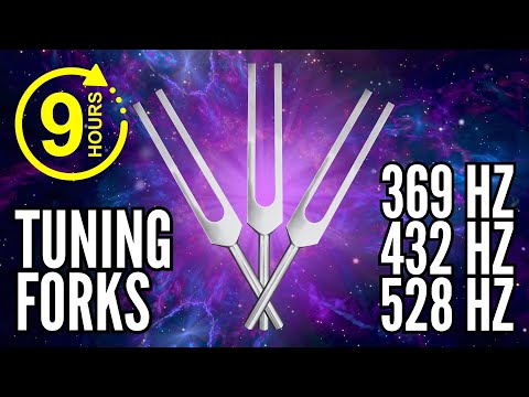 9 HOURS The Most Powerful Tuning Fork Frequencies You're Probably Not Using Together 369, 432, 528Hz