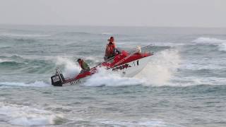 Slow Motion Ski-Boat Launch - Royalty Free HD Stock Video Footage