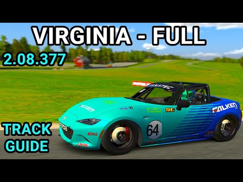 Track Guide Virginia - Full Mazda MX5 iRacing