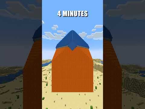 Minecraft Cobblestone Tower at Different Times!🤯 (World's Smallest Violin)