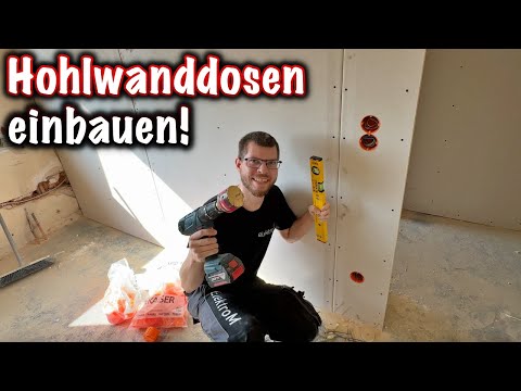 Hohlwanddosen fachmännisch mit einfachsten Mittel einbauen! ElektroM