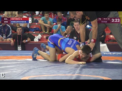 1/8 FS - 51 kg: N. VIKTOROV (BUL) v. M. KHNDZRTSYAN (ARM)