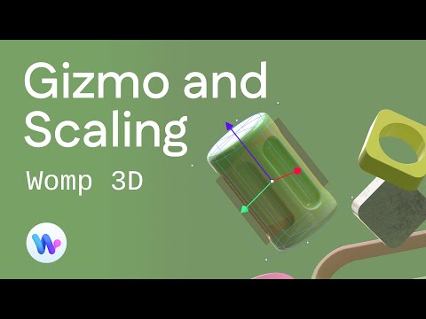 Easy 3D: How To Use the Gizmo & Scale Objects - Tutorial | Womp 3D