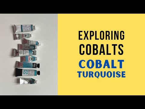 Cobalt Turquoise  and Teal: let's continue watercolor Cobalts exploration with PB36, PB28, PG50.