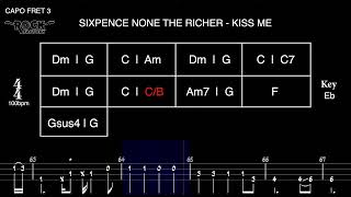 SIXPENCE NONE THE RICHER - Kiss me [CHORD PROGRESSION + BASS TAB]