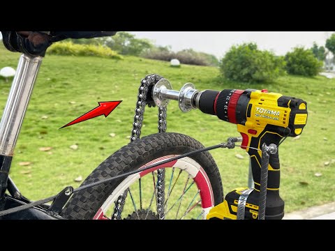 I Installed a Drill on My Bicycle, and It Became Lightning Fast! Everyone Was Amazed!