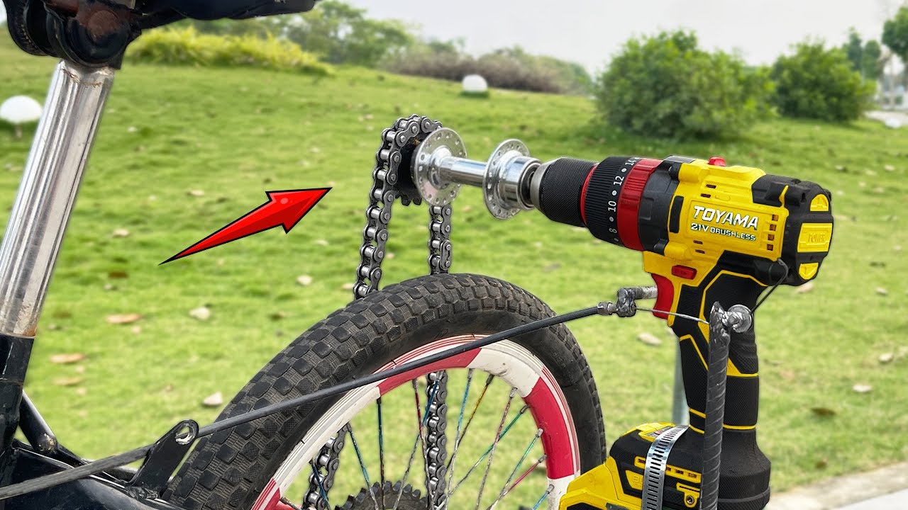 I Installed a Drill on My Bicycle, and It Became Lightning Fast! Everyone Was Amazed!