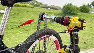 I Installed a Drill on My Bicycle, and It Became Lightning Fast! Everyone Was Amazed!