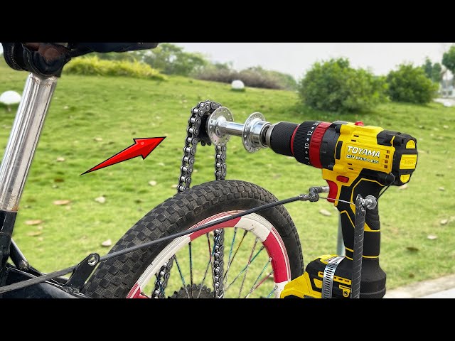 I Installed a Drill on My Bicycle, and It Became Lightning Fast! Everyone Was Amazed!