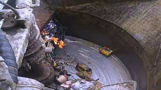 Car battery ignites fire in garbage truck