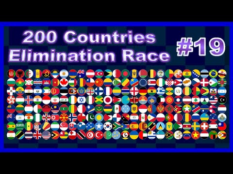 200 Countries Elimination Marble Race #19 in Algodoo | Marble Factory