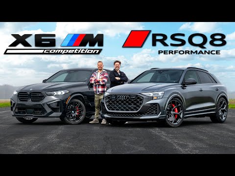 BMW X6M Comp vs Audi RSQ8 Performance // DRAG RACE + Review
