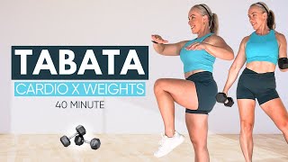 40 MIN Dumbbell Tabata Workout | Compound Strength & Cardio Exercises