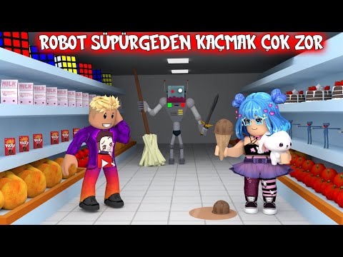 Markette Robot Süpürge Bizi Kovaladı | Roblox Panic