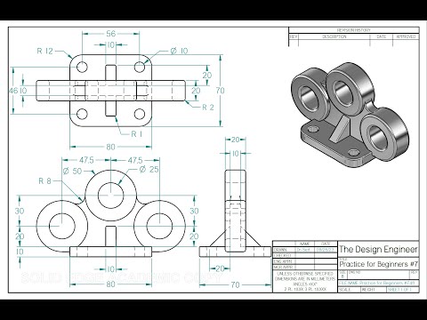 Solid Edge 2023 Tutorial - Practice for Beginners # 7
