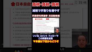 『本編動画もどうぞ』減税で手取りを増やす　無駄な税金はすべて廃止 京都府知事候補 浜田聡元参議院議員 日本自由党党首