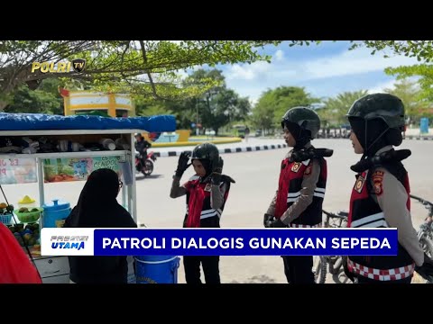 POLWAN POLDA MALUKU UTARA GELAR PATROLI DIALOGIS BERSEPEDA BERI IMBAUAN KAMTIBMAS KEPADA MASYARAKAT