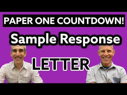 Countdown to Paper One - Letter - Sample Student Response