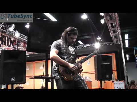 WORLD'S FASTEST GUITARIST TIAGO DELLA VEGA AT ORANGE BOOTH NAMM 2011