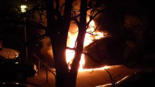 Bilbrand i Rytterparken Hillerød