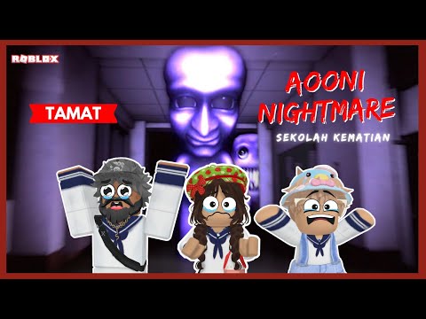 KITA MENANTANG MAHLUK UNGU MENYERAMKAN DI SEKOLAH!!😨 w @lessusgar @Bobarose19 | AOONI - Roblox