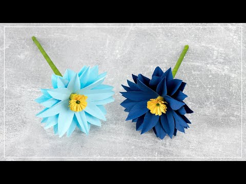 Blumen aus Papier selber basteln | einfache DIY Deko Idee | Papierblumen