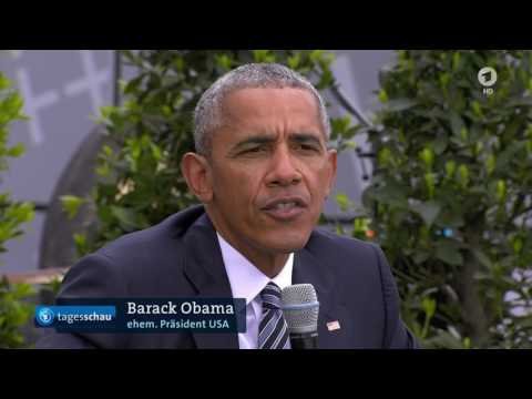 Obama und Merkel beim evangelischen Kirchentag in Berlin , Hanno Christ, RBB