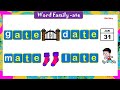 Word Family -ate for beginners | ate Family Words for kids | CVS Word Family ate | ate phonic words