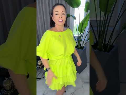 Sukienka Lola Bianka hiszpanka limonka – miniatura 2 z 11